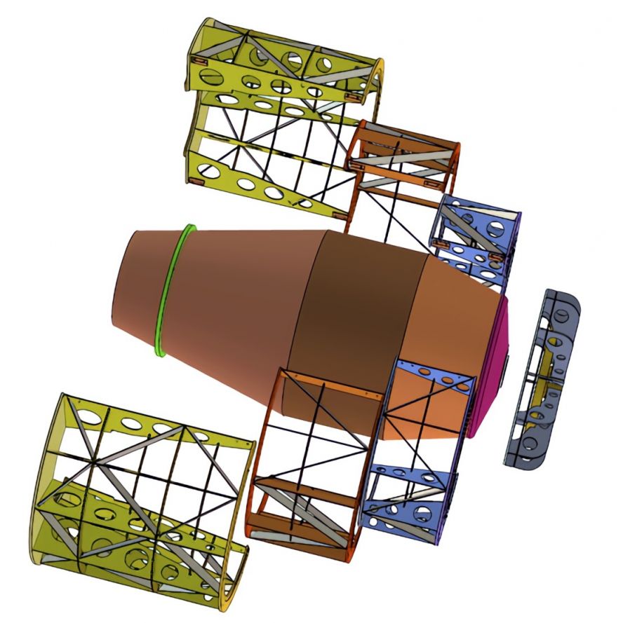 封頭胎膜、前錐胎膜、中節胎膜、后錐胎膜